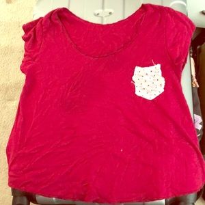 Cute magenta/ pink shirt with pocket